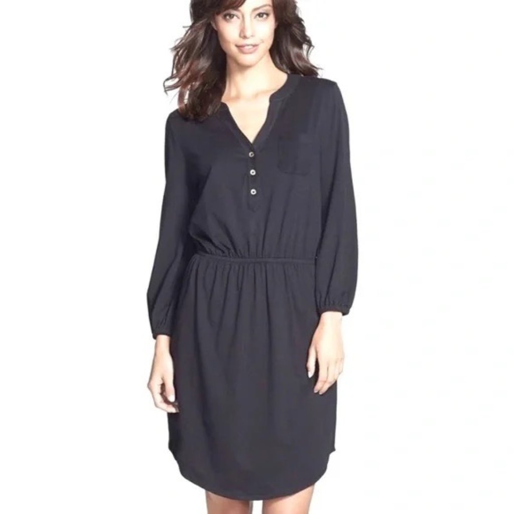 Lilly Pulitzer Black Becket Dress, 100% Pima Cotton